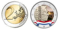 2 euros Luxembourg 2022 UNC en couleur type A - Effigie du Grand-Duc Henri