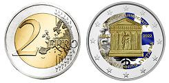 Commémorative 2 euros Grèce 2022 UNC en couleur type B - 200 ans de la constitution Grecque
