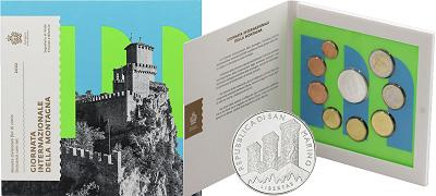 Coffret série monnaies euro Saint-Marin 2022 BU - 9 pièces avec 5 euros argent