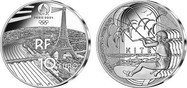 Commémorative 10 euros Argent Sport Kite France 2022 BE - Monnaie de Paris