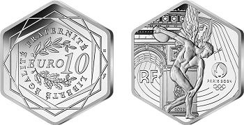 Commémorative 10 euros Argent Hexagonale Le Génie JO Paris France 2022 - Monnaie de Paris
