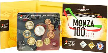 Coffret série monnaies euro Italie 2022 BU - 100 ans de l'autodrome de Monza