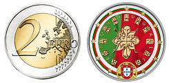 2 euros Portugal 2002 UNC en couleur type B - Le Sceau du premier Roi
