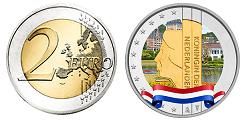 2 euros Pays-Bas 2000 UNC en couleur type A - Effigie de la Reine Beatrix