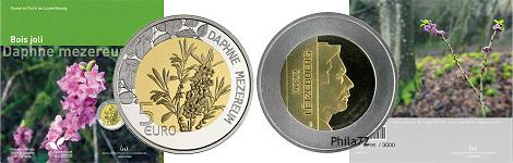 Commémorative 5 euros Argent et or nordique Luxembourg 2022 BE - Bois Joli