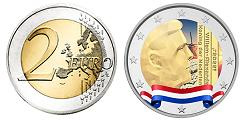 2 euros Pays-Bas 2022 UNC en couleur type A - Effigie de Willem-Alexander
