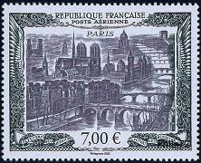 Timbre Vue de Paris 2022 - 7.00€ provenant du bloc Vue de Paris