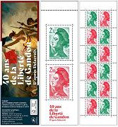 Carnet 40 ans de la Liberté de Gandon 2022 - 14 timbres dont 2 Maxi-Gandon