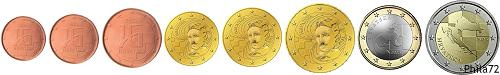Série complète pièces 1 cent à 2 euros Croatie année 2024 BU (issue du coffret)