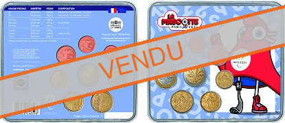 Coffret série monnaies euro France miniset 2022 BU - Mascotte Paralympiques