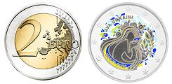 Commémorative 2 euros Estonie 2022 UNC en couleur type C - Paix en Ukraine