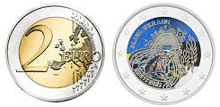 Commémorative 2 euros Estonie 2022 UNC en couleur type D - Paix en Ukraine
