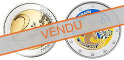Commémorative 2 euros Estonie 2022 UNC en couleur type E - Paix en Ukraine