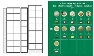 Feuille préimprimée numismatique PREMIUM 2 euros commémoratives 2021 - 3ème partie