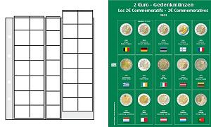 Feuille préimprimée numismatique PREMIUM 2 euros commémoratives 2022 - 1ème partie