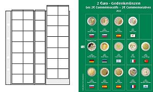 Feuille préimprimée numismatique PREMIUM 2 euros commémoratives 2022 - 2ème partie