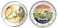 Commémorative 2 euros Lituanie 2022 UNC en couleur type B - région historique de Suvalkija