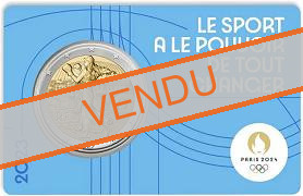 Commémorative 2 euros France 2023 BU La Semeuse JO Paris 2024 - Blister BLEU