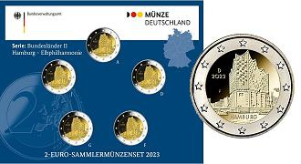 Commémorative 2 euros Allemagne 2023 BU Coincard - Hambourg - 5 ateliers