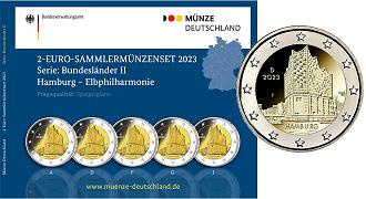 Commémorative 2 euros Allemagne 2023 BE Coincard - Hambourg - 5 ateliers