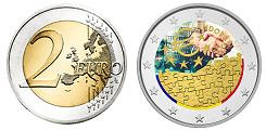 Commémorative 2 euros Andorre 2022 UNC en couleur type A - Accord Monétaire