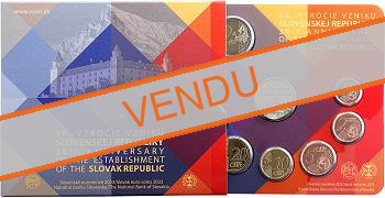 Coffret série monnaies euro Slovaquie 2023 BU - 30 ans de la République Slovaque
