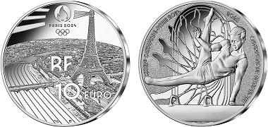 Commémorative 10 euros Argent Sport Gymnastique France 2023 BE - Monnaie de Paris