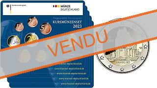 Lot de 5 coffrets séries monnaies euro Allemagne 2023 BU (les 5 ateliers)