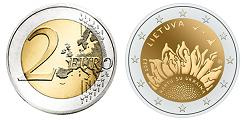 Commémorative 2 euros Lituanie 2023 UNC - Ensemble avec l'Ukraine
