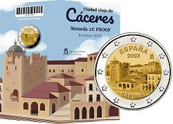 Commémorative 2 euros Espagne 2023 BE - Vieille ville de Caceres