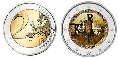 Commémorative 2 euros Allemagne 2023 UNC en couleur type D - Charlemagne