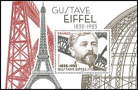 Bloc Gustave Eiffel (1832-1923) 2023 - bloc de 1 timbre