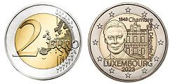 Commémorative 2 euros Luxembourg 2023 UNC - Chambre des Députés