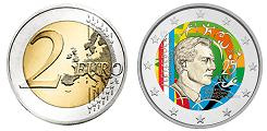 Commémorative 2 euros Luxembourg 2023 UNC couleur type A - Grand Duc Henri