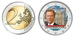 Commémorative 2 euros Luxembourg 2023 UNC couleur type D - Chambre des Députés