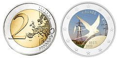 Commémorative 2 euros Estonie 2023 UNC en couleur type B - Hirondelle Rustique