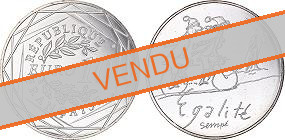 Commémorative 10 euros Argent Hiver France 2014 UNC - Egalité Sempé