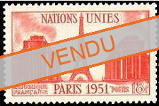 Variété Chaillot et Tour Eiffel - 18.00f rouge avec Papier Carton