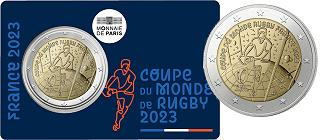 Commémorative 2 euros France 2023 BU Coincard Monnaie de Paris - Coupe du monde de Rugby