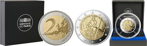 Commémorative 2 euros France 2023 BE Monnaie de Paris - Coupe du monde de Rugby