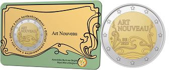 Commémorative 2 euros Belgique 2023 BU Coincard Flamande - Art Nouveau
