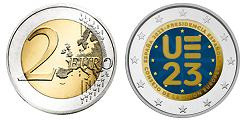 Commémorative 2 euros Espagne 2023 UNC en couleur type C - Présidence de l'UE