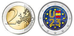 Commémorative 2 euros Espagne 2023 UNC en couleur type E - Présidence de l'UE
