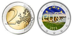 Commémorative 2 euros Irlande 2023 UNC en couleur type A - Adhésion à l'UE