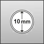 Capsules carrées QUADRUM pour monnaie de 10 mm - boite de 10