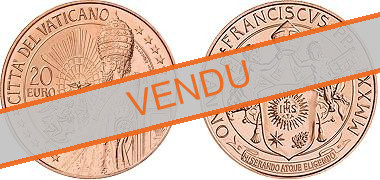 Commémorative 20 euro Cuivre Vatican 2021 UNC - Statue de Saint Pierre
