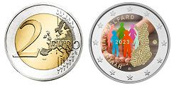 Commémorative 2 euros Finlande 2023 UNC en couleur type C - Services sociaux et de santé