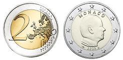 Pièce officielle 2 euros Monaco 2023 UNC - Prince Albert II