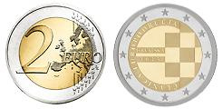 Commémorative 2 euros Croatie 2023 UNC - 10 ans de l'adhésion à l'UE