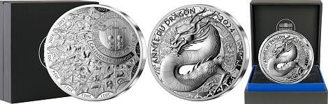 Commémorative 20 euros Argent 1 Once année du Dragon France 2024 BE - Monnaie de Paris